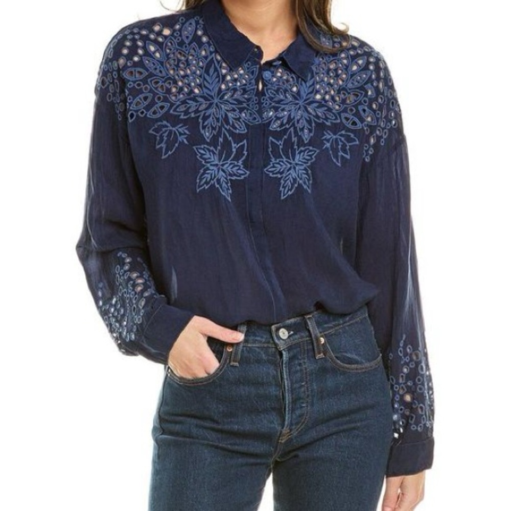 Johnny Was Workshop Button Up Blouse